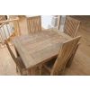 1.2m Reclaimed Teak Taplock Dining Table with 4 Vikka Chairs - 5